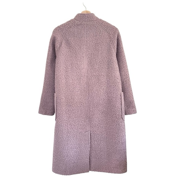 Anthropologie Greyson Windermere Boucle Buckled Tweed Teddy Coat Lilac XS - Picture 8 of 16
